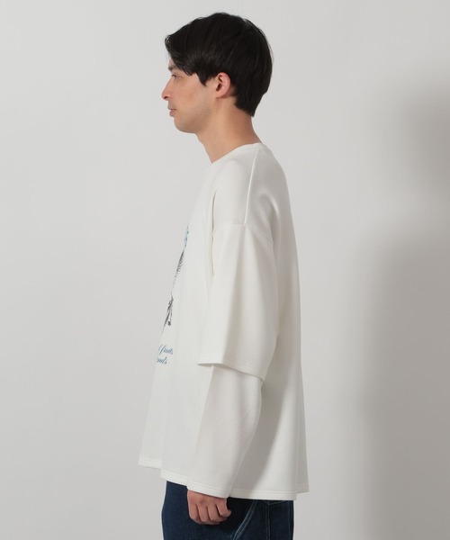 LAKOLE(ラコレ)の「フェイクレイヤードロンT / 639819(Tシャツ/カットソー・メンズ・ブラック/ホワイト/ボルドー・LARGE/MEDIUM)」の8枚目の写真