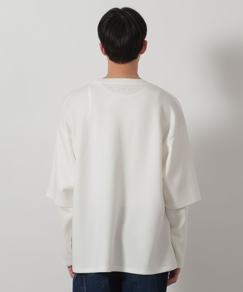 LAKOLE(ラコレ)の「フェイクレイヤードロンT / 639819(Tシャツ/カットソー・メンズ・ブラック/ホワイト/ボルドー・LARGE/MEDIUM)」の9枚目の写真