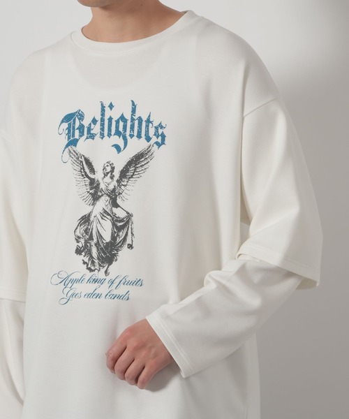 LAKOLE(ラコレ)の「フェイクレイヤードロンT / 639819(Tシャツ/カットソー・メンズ・ブラック/ホワイト/ボルドー・LARGE/MEDIUM)」の12枚目の写真