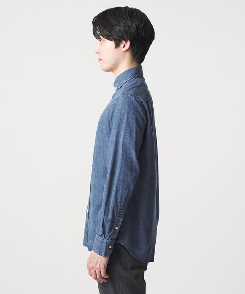 A DAY IN THE LIFE UNITED ARROWS（アデイインザライフユナイテッドアローズ）の「インディゴ ツイル カッタウェイカラーシャツ＜A DAY IN THE LIFE＞（シャツ/ブラウス・メンズ・ロイヤルブルー/ブラック/コバルトブルー・XL/L/M/S）」の6枚目の写真