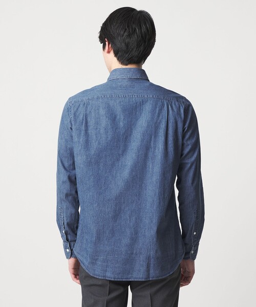 A DAY IN THE LIFE UNITED ARROWS（アデイインザライフユナイテッドアローズ）の「インディゴ ツイル カッタウェイカラーシャツ＜A DAY IN THE LIFE＞（シャツ/ブラウス・メンズ・ロイヤルブルー/ブラック/コバルトブルー・XL/L/M/S）」の7枚目の写真