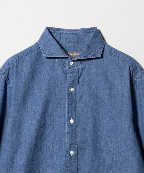A DAY IN THE LIFE UNITED ARROWS（アデイインザライフユナイテッドアローズ）の「インディゴ ツイル カッタウェイカラーシャツ＜A DAY IN THE LIFE＞（シャツ/ブラウス・メンズ・ロイヤルブルー/ブラック/コバルトブルー・XL/L/M/S）」の11枚目の写真