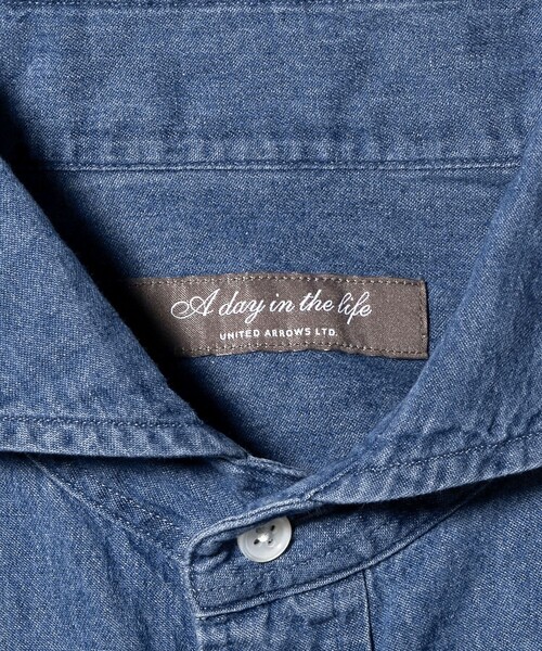 A DAY IN THE LIFE UNITED ARROWS（アデイインザライフユナイテッドアローズ）の「インディゴ ツイル カッタウェイカラーシャツ＜A DAY IN THE LIFE＞（シャツ/ブラウス・メンズ・ロイヤルブルー/ブラック/コバルトブルー・XL/L/M/S）」の21枚目の写真