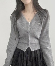 shameless（シェイムレス）の「ワンポイントVネックカーディガン（カーディガン/ボレロ）」