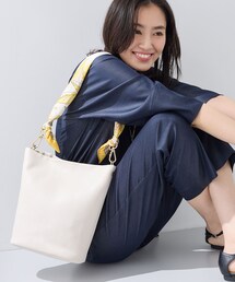 INDIVI | 【ハンドル2WAY/A4収納】スカーフハンドル バケツバッグ(ハンドバッグ)