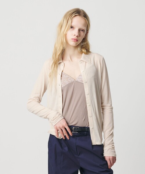 ATTISESSION（アティセッション）の「＜ATTISESSION＞ジャージー シャツ（シャツ/ブラウス・レディース・グレー系/ナチュラル・FREE）」の2枚目の写真