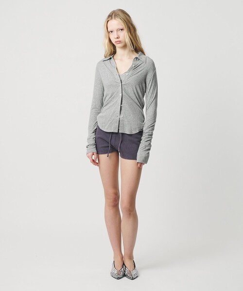 ATTISESSION（アティセッション）の「＜ATTISESSION＞ジャージー シャツ（シャツ/ブラウス・レディース・グレー系/ナチュラル・FREE）」の4枚目の写真