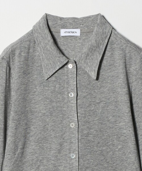 ATTISESSION（アティセッション）の「＜ATTISESSION＞ジャージー シャツ（シャツ/ブラウス・レディース・グレー系/ナチュラル・FREE）」の10枚目の写真