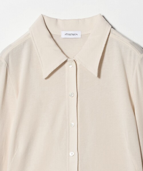 ATTISESSION（アティセッション）の「＜ATTISESSION＞ジャージー シャツ（シャツ/ブラウス・レディース・グレー系/ナチュラル・FREE）」の17枚目の写真