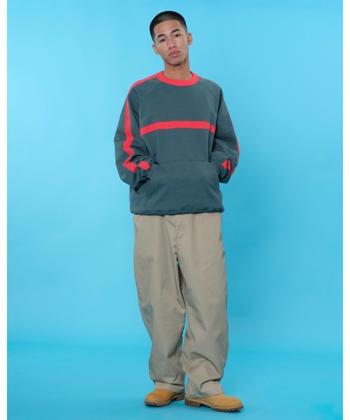KEBOZ(ケボズ)の「LINE SWEAT CREWNECK(スウェット・メンズ・グレー/ブラック/グリーン・XL/L/M/S)」の3枚目の写真