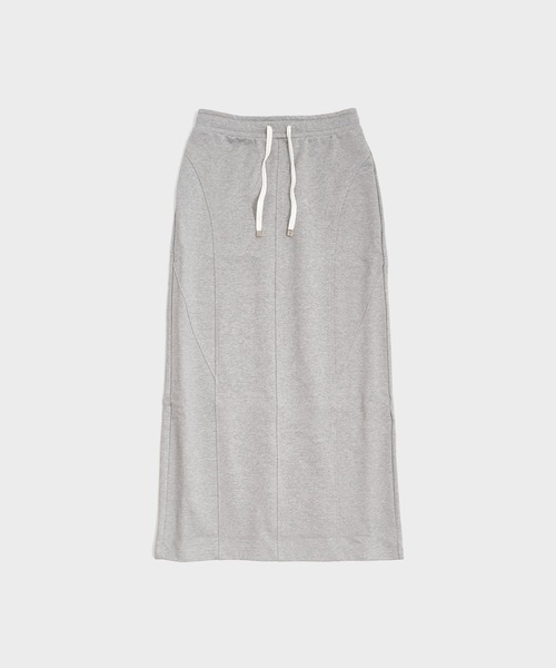 CITY TOKYO（シティトウキョウ）の「【CITY TOKYO/シティートウキョウ】シルケット裏毛ナロースカート（スカート・レディース・グレー/ブラック・2/1）」の7枚目の写真