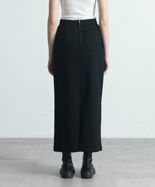 CITY TOKYO（シティトウキョウ）の「【CITY TOKYO/シティートウキョウ】シルケット裏毛ナロースカート（スカート・レディース・グレー/ブラック・2/1）」の13枚目の写真