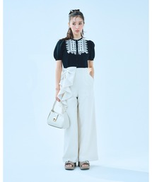 CELFORD | 【洗える】リボンワイドパンツ(その他パンツ)