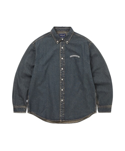 thisisneverthat(ディスイズネバーザット)の「Washed Denim Shirt(シャツ/ブラウス・メンズ・グレー/ダークグレー・L/M/S/XL)」の1枚目の写真