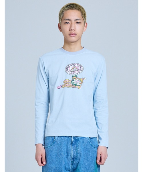 Little sunny bite(リトルサニーバイト)の「【8】【Little sunny bite 】Pierrot mini long tee(Tシャツ/カットソー・レディース・ブルー/ホワイト・FREE)」の1枚目の写真