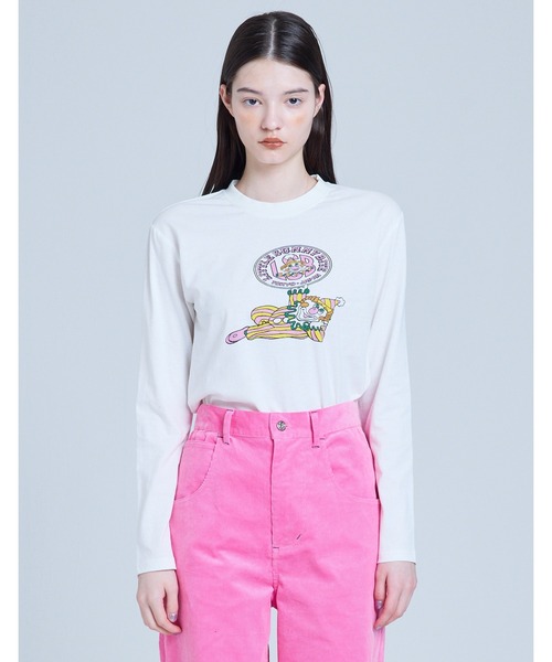 Little sunny bite(リトルサニーバイト)の「【8】【Little sunny bite 】Pierrot mini long tee(Tシャツ/カットソー・レディース・ブルー/ホワイト・FREE)」の3枚目の写真
