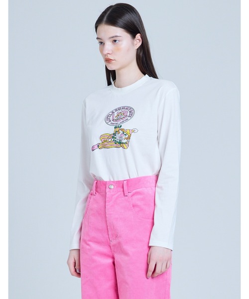 Little sunny bite(リトルサニーバイト)の「【8】【Little sunny bite 】Pierrot mini long tee(Tシャツ/カットソー・レディース・ブルー/ホワイト・FREE)」の4枚目の写真