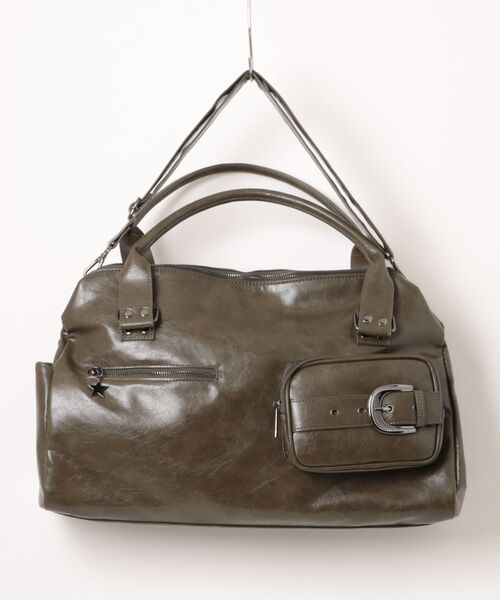 TINA:JOJUN(ティーナジョジュン)の「ボックスシルエット バッグ TINA:JOJUN(ハンドバッグ・レディース・カーキ/レッド・F)」の21枚目の写真