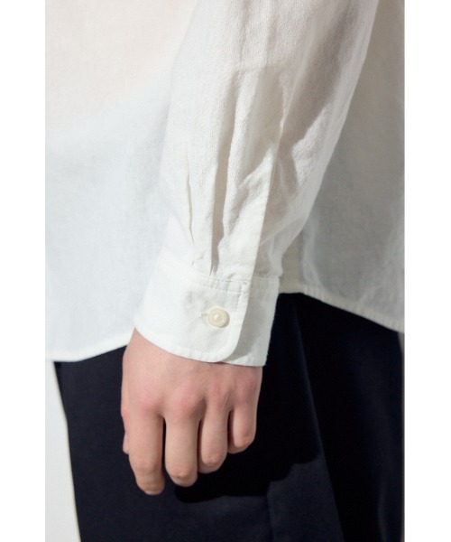 AZUL by moussy(アズールバイマウジー)の「【吸湿速乾、接触冷感】フレンチリネンCOOLMAXストライプシャツ 春服 夏服 秋服 羽織 冷房対策(シャツ/ブラウス・メンズ・ピンク系その他/グレー系その他/サックスブルー/ホワイト・MEDIUM/LARGE/X-LARGE)」の20枚目の写真