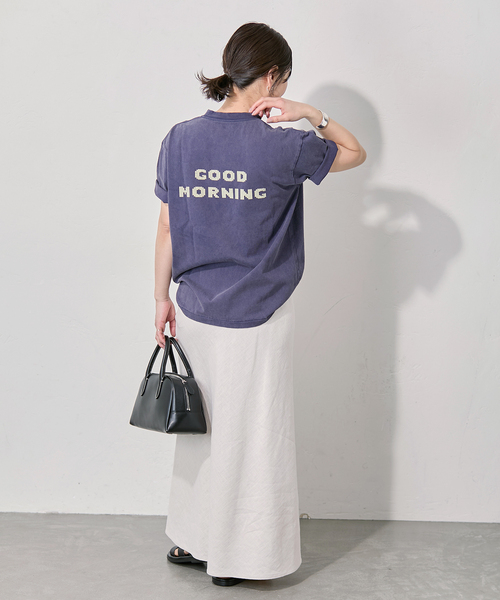 HANDTEX(ハンドテックス)の「別注【HANDTEX/ハンドテックス】プリントTEE(Tシャツ/カットソー・レディース・ブラック系その他/ブラック/ネイビー/ホワイト・FREE)」の11枚目の写真