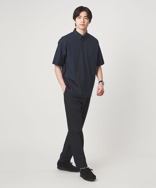 green label relaxing（グリーンレーベルリラクシング）の「ドライ サッカー ボタンダウン 半袖 ポロシャツ -吸水速乾-（ポロシャツ・メンズ・ダークグレー/ライトグレー/ネイビー・M/S/XXL/XL/L）」の6枚目の写真