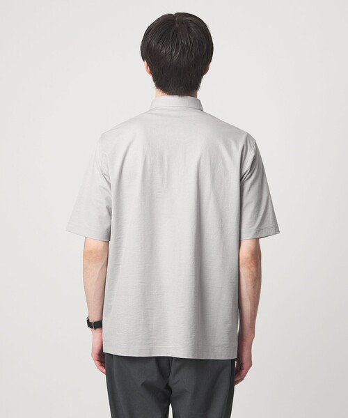 green label relaxing（グリーンレーベルリラクシング）の「ドライ サッカー ボタンダウン 半袖 ポロシャツ -吸水速乾-（ポロシャツ・メンズ・ダークグレー/ライトグレー/ネイビー・M/S/XXL/XL/L）」の9枚目の写真