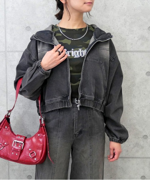 セール】デニムフードブルゾン（デニムジャケット）｜FUN（ファン）の