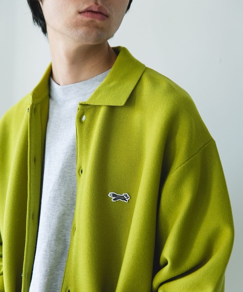 Logo刺繡襯衫式開襟衫