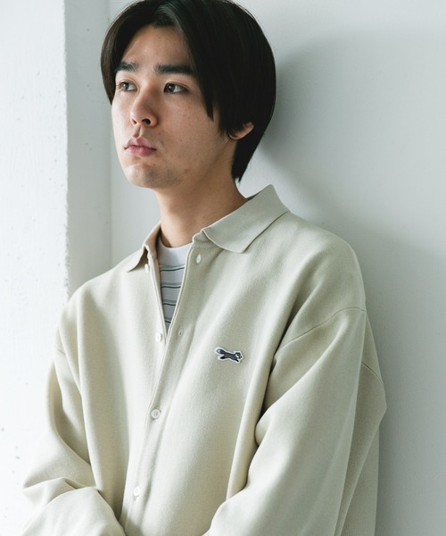 PENNEYS（ぺニーズ）の「『別注』PENNEYS×DOORS　THE FOX シャツカーディガン（カーディガン/ボレロ・メンズ・チャコールグレー/アイボリー/ネイビー/イエロー・MEDIUM/LARGE）」の10枚目の写真