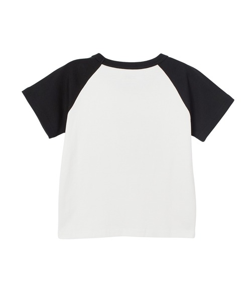 X-girl(エックスガール)の「RHINESTONE VERTICAL LOGO RAGLAN S/S BABY TEE(Tシャツ/カットソー・レディース・ブラック/ホワイト/ピンク・S/M)」の9枚目の写真