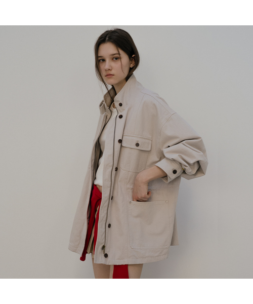 Over-Fit utility jacket [TISP05JK09]_Stone beige