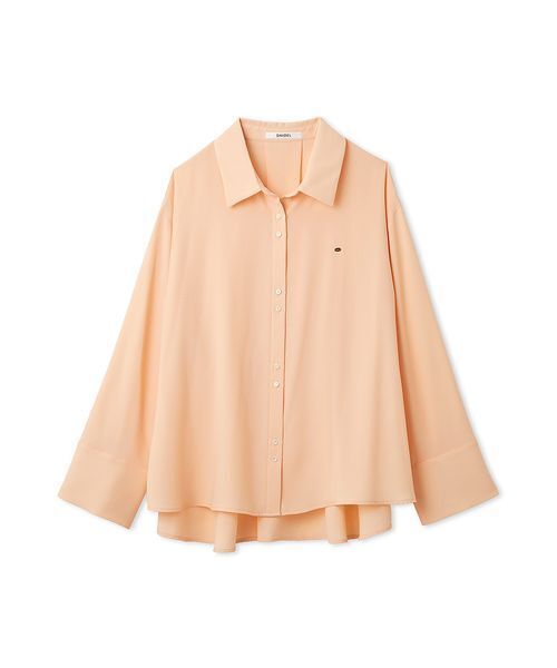 SNIDEL(スナイデル)の「バックサテンシャツ(シャツ/ブラウス・レディース・オレンジ/ネイビー/ホワイト・F)」の1枚目の写真