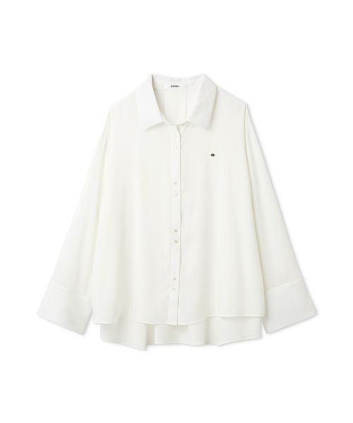 SNIDEL(スナイデル)の「バックサテンシャツ(シャツ/ブラウス・レディース・オレンジ/ネイビー/ホワイト・F)」の19枚目の写真