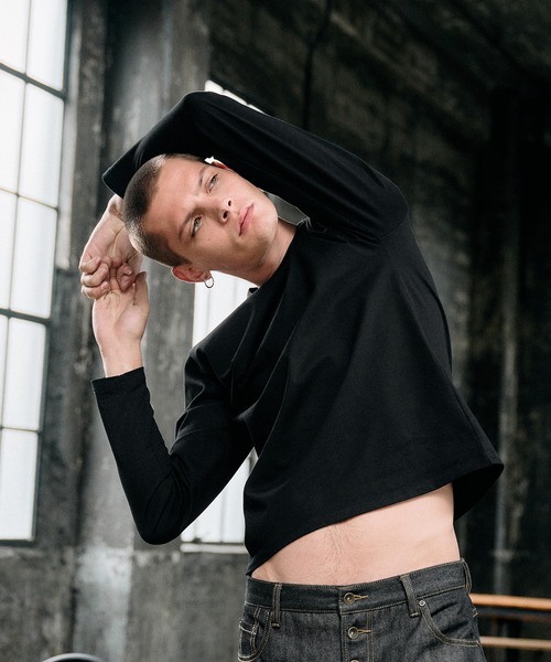 Regen Glanz（レーゲングランツ）の「relax crewneck box longsleeve T-shirt / リラックスクルーネックボックスロングスリーブTシャツ（Tシャツ/カットソー・メンズ・ブラック/グレー/ライトホワイト・SMALL/LARGE/MEDIUM）」の22枚目の写真