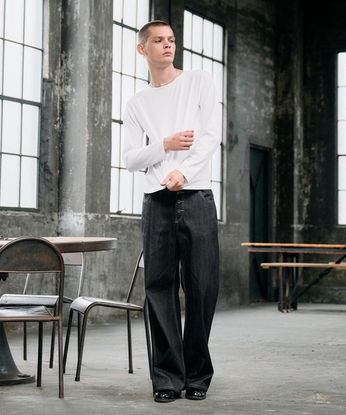 Regen Glanz（レーゲングランツ）の「relax crewneck box longsleeve T-shirt / リラックスクルーネックボックスロングスリーブTシャツ（Tシャツ/カットソー・メンズ・ブラック/グレー/ライトホワイト・SMALL/LARGE/MEDIUM）」の16枚目の写真