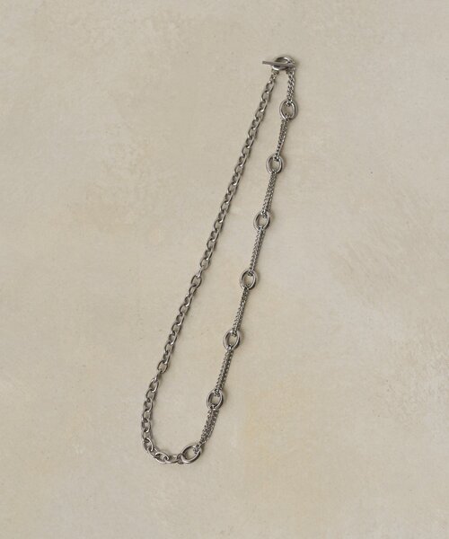 goocy（グーシー）の「アシメチェーンネックレス（リング・レディース・シルバー・FREE）」の5枚目の写真