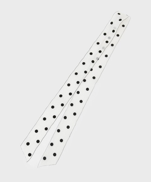 OPAQUE.CLIP（オペークドットクリップ）の「シアーレースドットスカーフ（ストール/ショール・レディース・ベージュ/ブラック・00）」の2枚目の写真