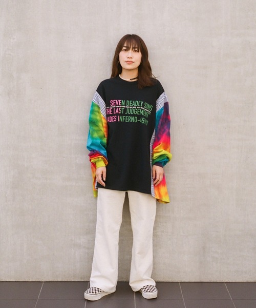 ESSAY(エッセイ)の「【 YuumiARIA × ESSAY 】BLACKタイダイTシャツ(Tシャツ/カットソー・レディース・ブラック・FREE)」の1枚目の写真