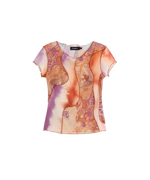 Desigual(デシグアル)の「マーブルペイズリープリント半袖Tシャツ(Tシャツ/カットソー・レディース・マルチ・XL/L/M/S/XS)」の2枚目の写真
