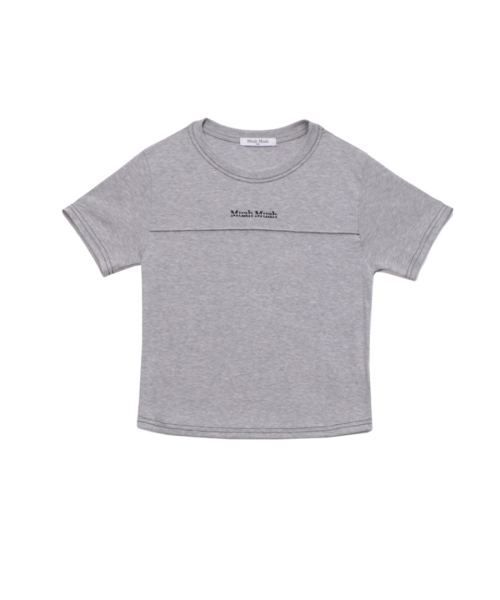 muahmuah（ムーアムーア）の「クロップポイントピンタック半袖Tシャツ [3色]（Tシャツ/カットソー・レディース・グレー/アイボリー/ブラック・FREE）」の21枚目の写真