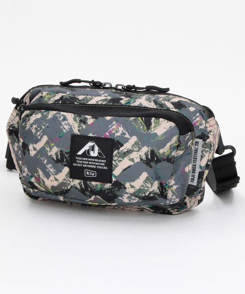 KiU(キウ)の「KiU/キウ FUJIROCK FP MINI SHOULDER フロントポケットミニショルダーバッグ K572(ショルダーバッグ・メンズ・カモフラージュ/その他16・ONE SIZE)」の2枚目の写真
