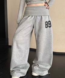 ナンバーロゴ ワイドスウェットパンツ