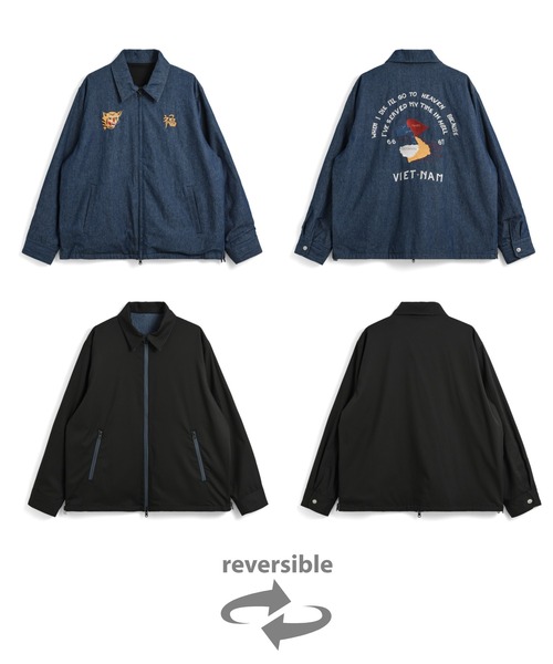 TAION（タイオン）の「【TAION(タイオン)】〈ユニセックス〉ノンダウン ジャパンスペシャル リバーシブル ベトジャン（その他アウター・メンズ・チョコ/レオパード/ブラック系その他7/ライトインディゴブルー/オフホワイト/インディゴブルー・M/L/XL/2XL/S）」の21枚目の写真