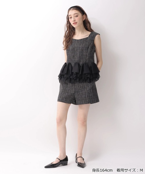 Rirandture（リランドチュール）の「ビジュートリムショートパンツ（その他パンツ・レディース・ブラック・2/1/0）」の3枚目の写真