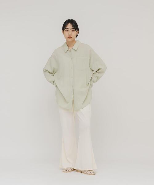 KBF（ケイビーエフ）の「イージーRIBフレアパンツ（その他パンツ・レディース・ブラウン/アイボリー/ブラック・ONE）」の7枚目の写真