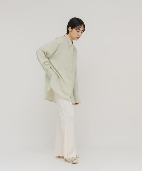 KBF（ケイビーエフ）の「イージーRIBフレアパンツ（その他パンツ・レディース・ブラウン/アイボリー/ブラック・ONE）」の8枚目の写真