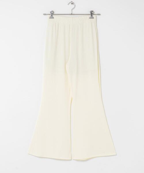 KBF（ケイビーエフ）の「イージーRIBフレアパンツ（その他パンツ・レディース・ブラウン/アイボリー/ブラック・ONE）」の10枚目の写真