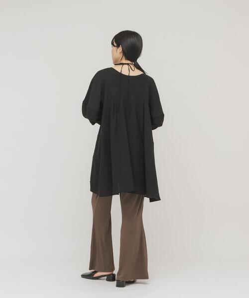 KBF（ケイビーエフ）の「イージーRIBフレアパンツ（その他パンツ・レディース・ブラウン/アイボリー/ブラック・ONE）」の19枚目の写真