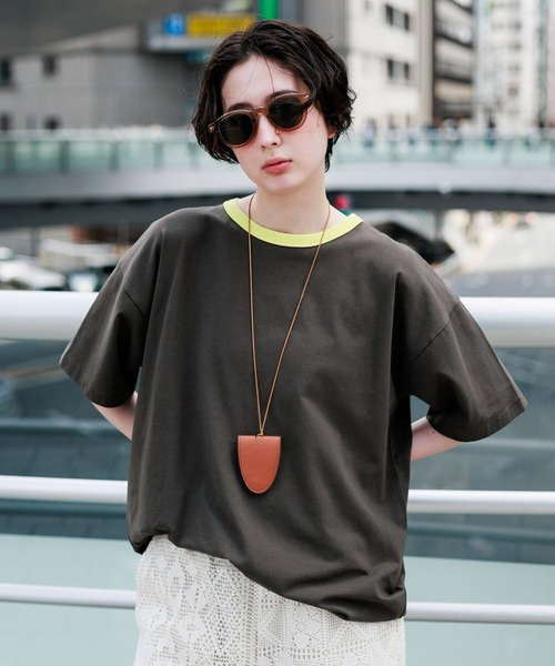 GEORGE'S(ジョージズ)の「アソートリンガーT(Tシャツ/カットソー・レディース・ブルー系その他/チャコールグレー/イエロー/グリーン系その他・MEDIUM/SMALL)」の2枚目の写真