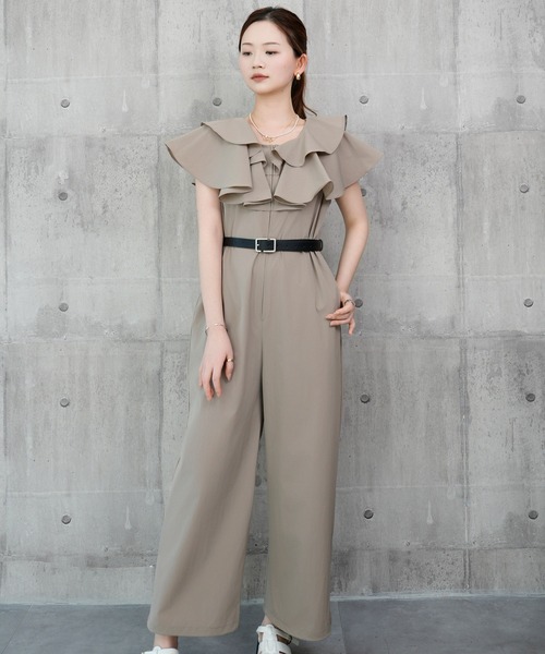 DRESS PLUS(ドレスプラス)の「ラッシュガード オールインワン フリル付き(サロペット/オーバーオール・レディース・ブラック/チャコール/ダークベージュ・M/L)」の17枚目の写真